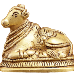 Pure Brass Miniature Nandi Idol 4 Inch - Premium Sacred Bull Statue | Jaipurio